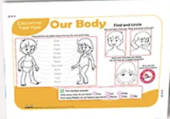 Jolly Kids Picture Learning Educational Table Mat - Our Body